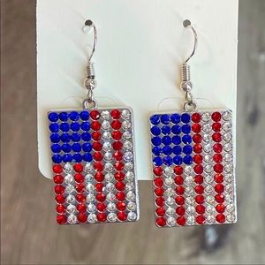 American Flag Star Spangled
Statement Earrings 🇺🇸